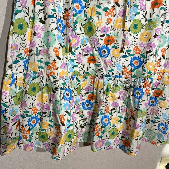 ENTRO boutique floral ruffle tiered mini dress Easter summer - Picture 7 of 10